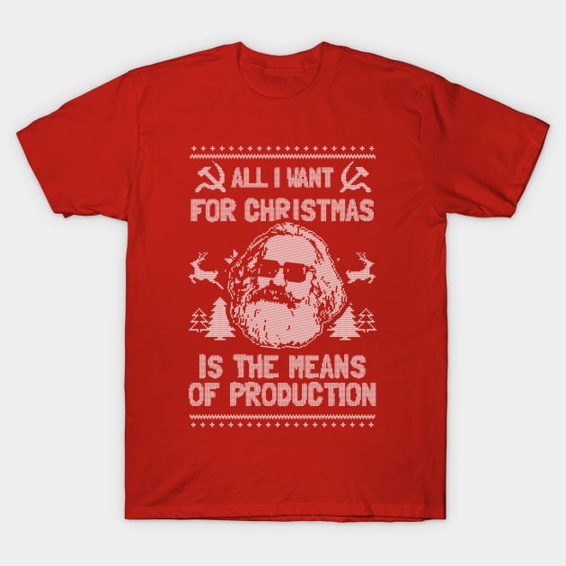 All I Want For Christmas Is The Means Of Production T-Shirt T-Shirt by dumbshirts